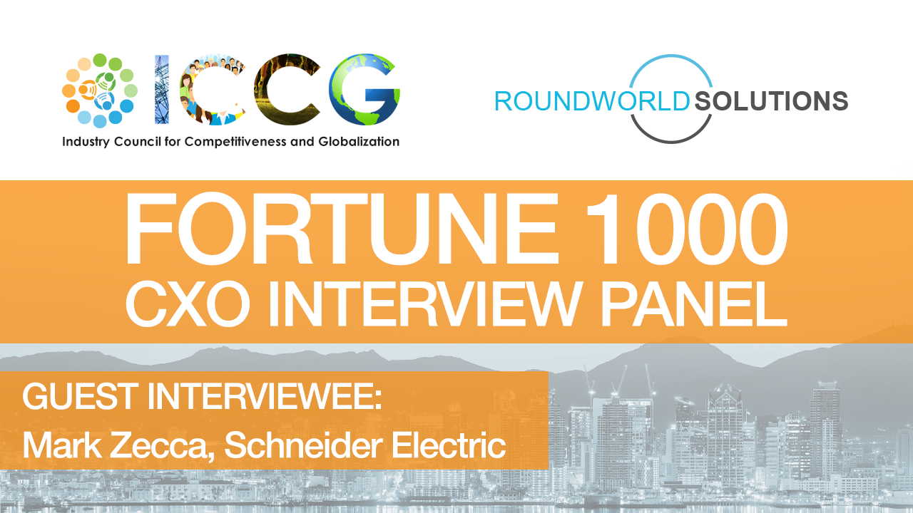 Fortune 1000 RoundWorld-ICCG CXO Interview Panel: Mark Zecca, Schneider Electric